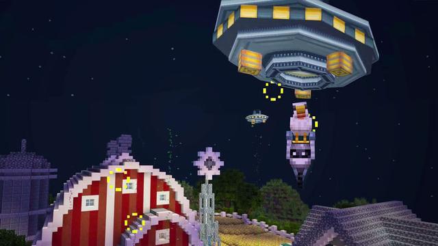 Screenshot of the Minecraft Bedrock Marketplace product Alien Abduction created by Everbloom Games.