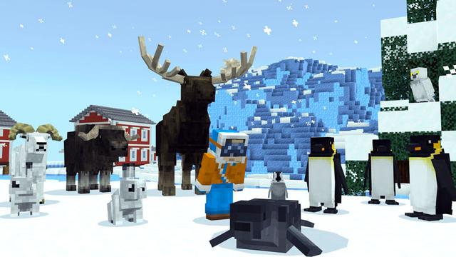 Screenshot of the Minecraft Bedrock Marketplace product Arctic Wildlife Explorers created by Everbloom Games.