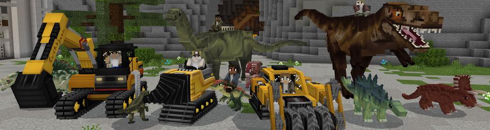 Panorama of the Minecraft Bedrock Marketplace product Dinosaur Dig created by Everbloom Games.