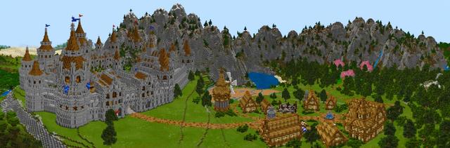 Panorama of the Minecraft Bedrock Marketplace product Knight School created by Everbloom Games.