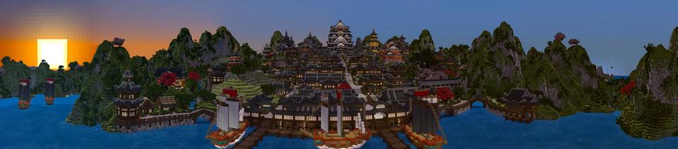 Panorama of the Minecraft Bedrock Marketplace product Ninja Mash-up created by Everbloom Games.