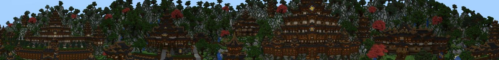 Panorama of the Minecraft Bedrock Marketplace product Ninja School Roleplay created by Everbloom Games.