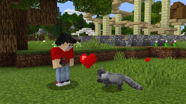 Screenshot of the Minecraft Bedrock Marketplace product Pets: Cats created by Everbloom Games.