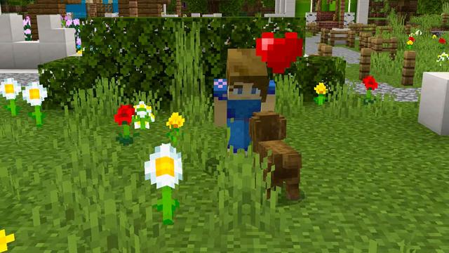 Screenshot of the Minecraft Bedrock Marketplace product Pets: Dogs created by Everbloom Games.
