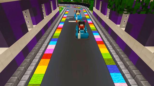 Screenshot of the Minecraft Bedrock Marketplace product Rainbow Park created by Everbloom Games.