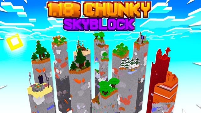 Thumbnail of the Minecraft Bedrock Marketplace product 1.18 Chunky Skyblock created by Fall Studios.