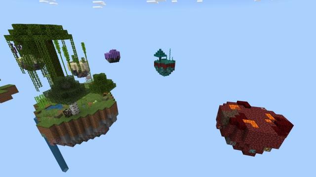 Screenshot of the Minecraft Bedrock Marketplace product 1.18 Skyblock created by Fall Studios.