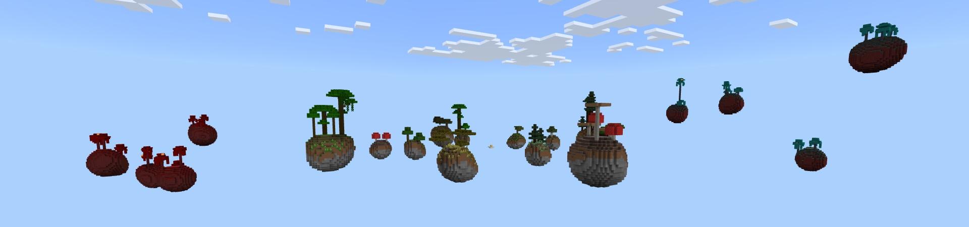 Panorama of the Minecraft Bedrock Marketplace product 1 Block Sky Block created by Fall Studios.