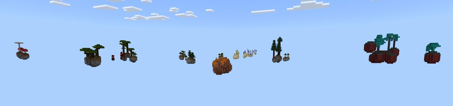 Panorama of the Minecraft Bedrock Marketplace product 100 Days: Skyblock created by Fall Studios.