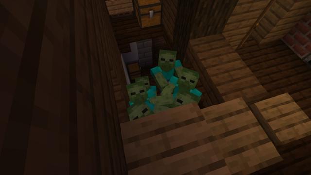 Screenshot of the Minecraft Bedrock Marketplace product 100 Days: Zombie Apocalypse created by Fall Studios.