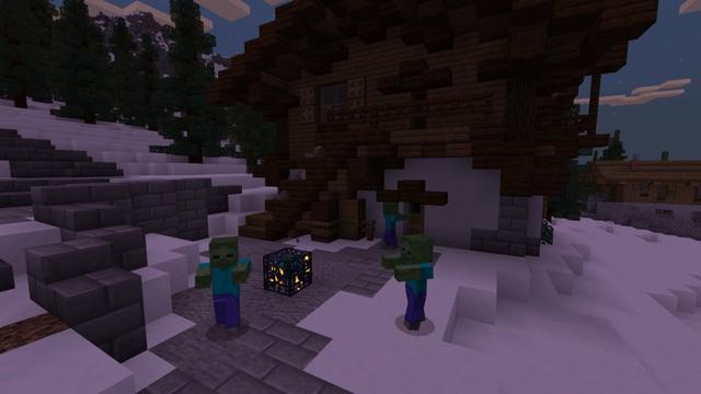 Screenshot of the Minecraft Bedrock Marketplace product 100 Days: Zombie Apocalypse created by Fall Studios.