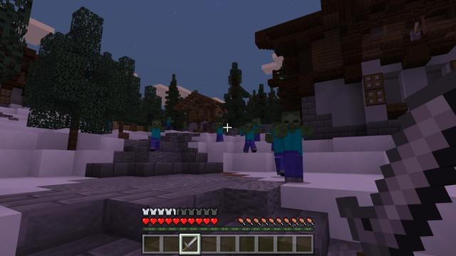 Screenshot of the Minecraft Bedrock Marketplace product 100 Days: Zombie Apocalypse created by Fall Studios.