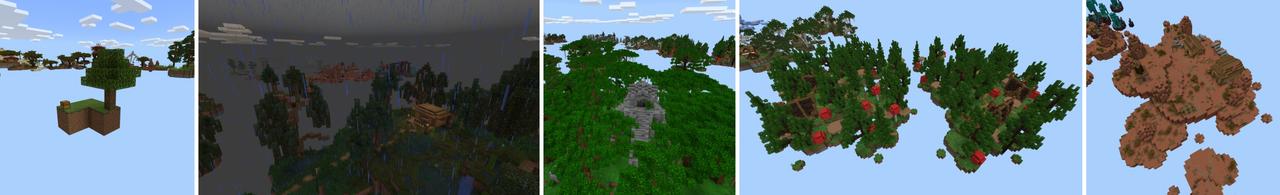 Panorama of the Minecraft Bedrock Marketplace product Advanced Skyblock created by Fall Studios.