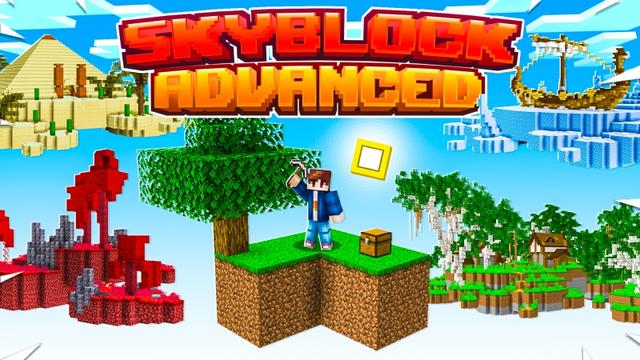 Thumbnail of the Minecraft Bedrock Marketplace product Skyblock avancé created by Fall Studios.