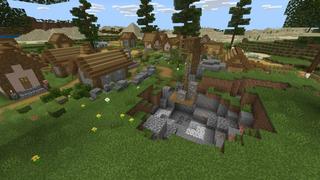 Screenshot of the Minecraft Bedrock Marketplace product Advanced Village created by Fall Studios.
