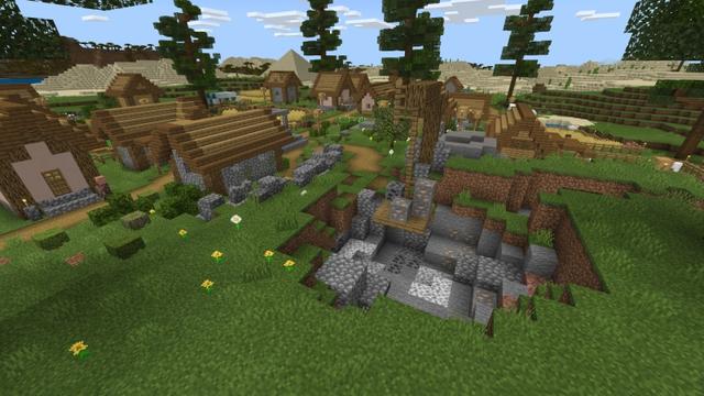 Screenshot of the Minecraft Bedrock Marketplace product Advanced Village created by Fall Studios.