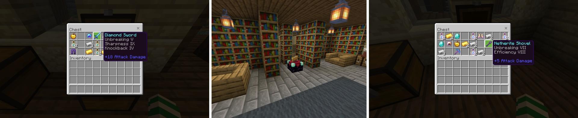 Panorama of the Minecraft Bedrock Marketplace product Advanced: Weapons created by Fall Studios.