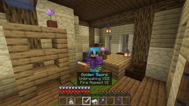 Screenshot of the Minecraft Bedrock Marketplace product Advanced: Weapons created by Fall Studios.