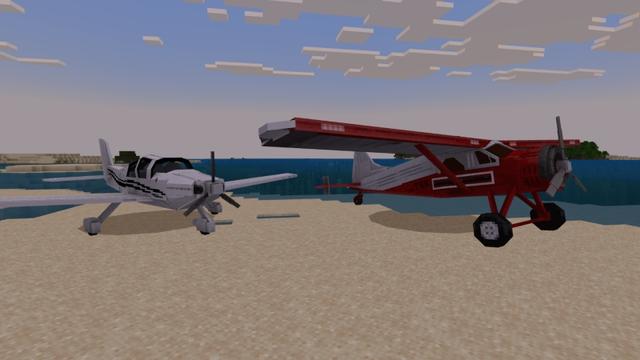 Screenshot of the Minecraft Bedrock Marketplace product Airplanes Add-On created by Fall Studios.