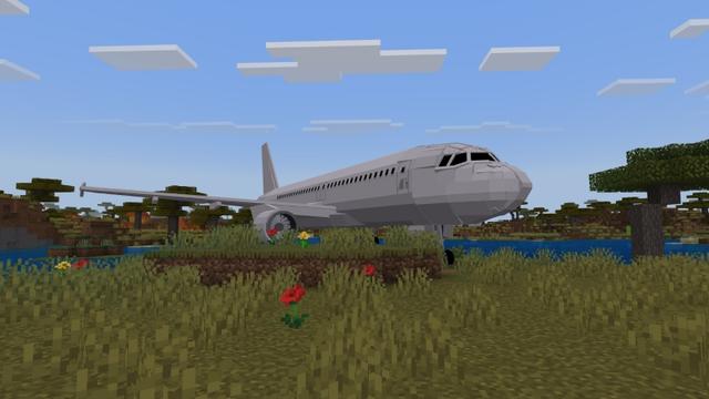 Screenshot of the Minecraft Bedrock Marketplace product Airplanes Add-On created by Fall Studios.