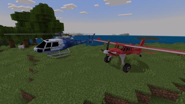 Screenshot of the Minecraft Bedrock Marketplace product Airplanes Add-On created by Fall Studios.