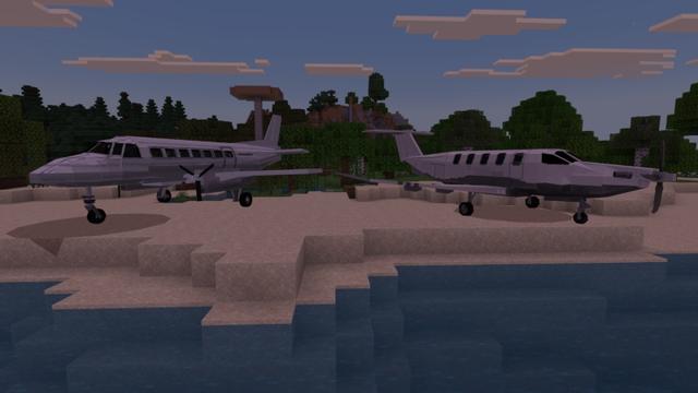 Screenshot of the Minecraft Bedrock Marketplace product Airplanes Add-On created by Fall Studios.