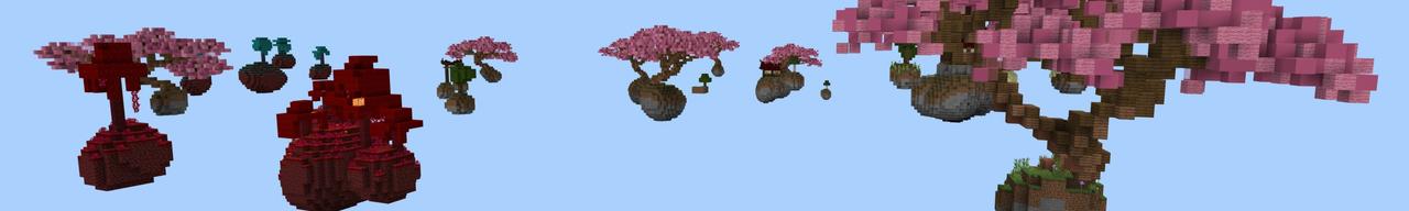 Panorama of the Minecraft Bedrock Marketplace product Anime Skies created by Fall Studios.