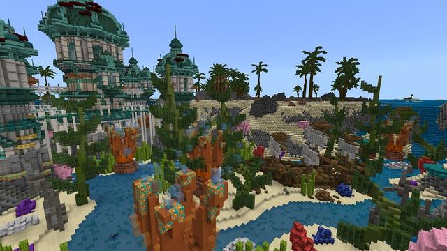 Screenshot of the Minecraft Bedrock Marketplace product Atlantic Palace created by Fall Studios.