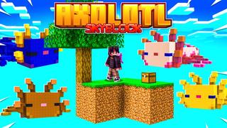 Thumbnail of the Minecraft Bedrock Marketplace product Axolotl Skyblock created by Fall Studios.