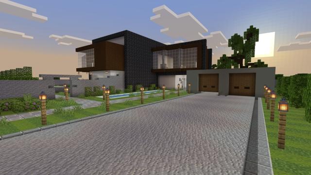 Screenshot of the Minecraft Bedrock Marketplace product Billionaire's Mansion created by Fall Studios.