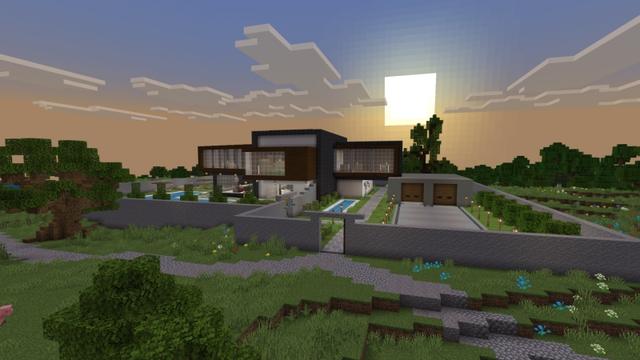 Screenshot of the Minecraft Bedrock Marketplace product Billionaire's Mansion created by Fall Studios.