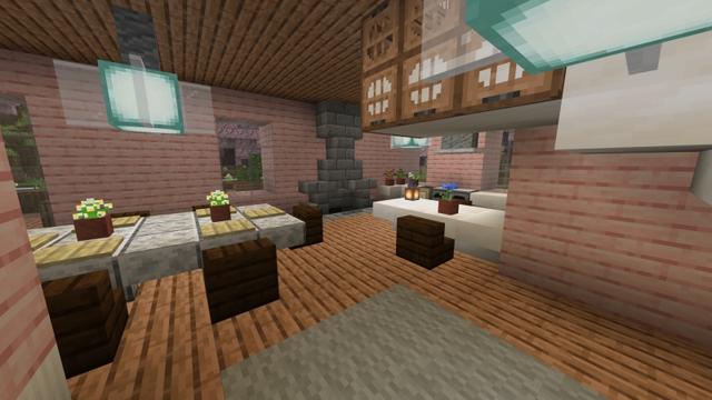 Screenshot of the Minecraft Bedrock Marketplace product Cherry Blossom Mansion created by Fall Studios.
