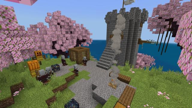 Screenshot of the Minecraft Bedrock Marketplace product Cherry Island created by Fall Studios.