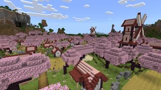 Screenshot of the Minecraft Bedrock Marketplace product Cherry Village created by Fall Studios.