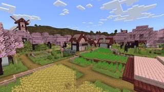 Screenshot of the Minecraft Bedrock Marketplace product Cherry Village created by Fall Studios.