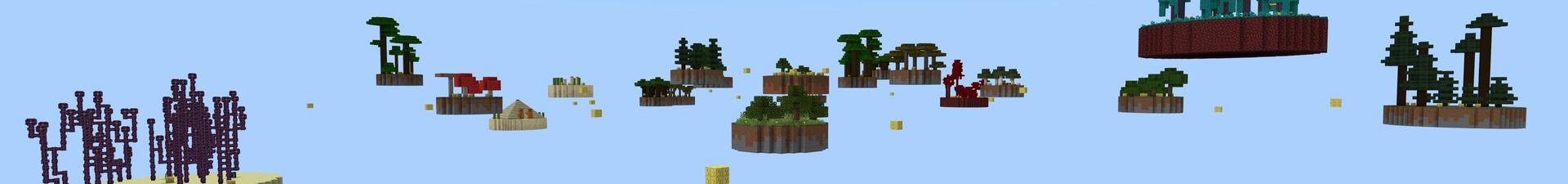 Panorama of the Minecraft Bedrock Marketplace product Classic Lucky Block Skyblock created by Fall Studios.