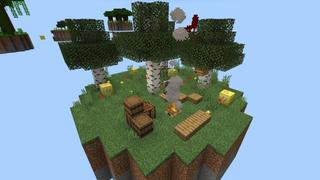 Screenshot of the Minecraft Bedrock Marketplace product Classic Lucky Block Skyblock created by Fall Studios.