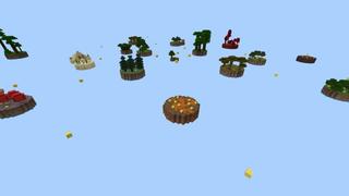 Screenshot of the Minecraft Bedrock Marketplace product Classic Lucky Block Skyblock created by Fall Studios.