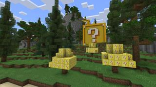 Screenshot of the Minecraft Bedrock Marketplace product Classic Lucky Blocks created by Fall Studios.
