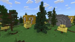 Screenshot of the Minecraft Bedrock Marketplace product Classic Lucky Blocks created by Fall Studios.