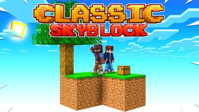 Thumbnail of the Minecraft Bedrock Marketplace product Clássico Skyblock created by Fall Studios.
