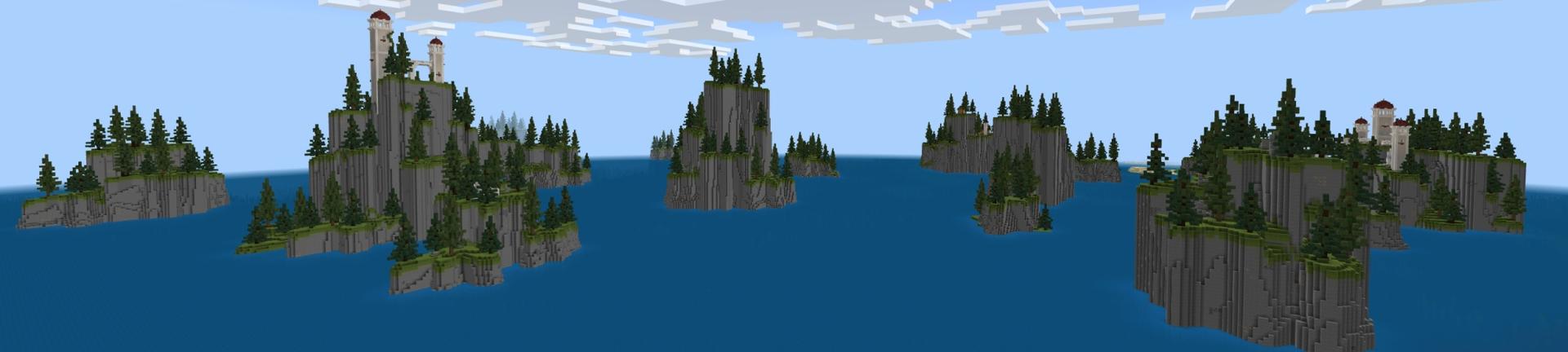 Panorama of the Minecraft Bedrock Marketplace product Cliff Biome created by Fall Studios.