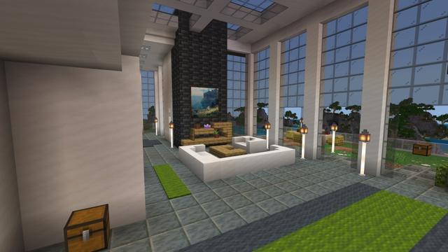 Screenshot of the Minecraft Bedrock Marketplace product Cliff Mansion created by Fall Studios.