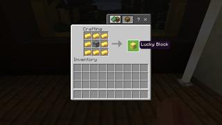 Screenshot of the Minecraft Bedrock Marketplace product Craftable Lucky Blocks created by Fall Studios.