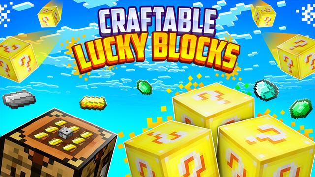 Thumbnail of the Minecraft Bedrock Marketplace product Craftable Lucky Blocks created by Fall Studios.