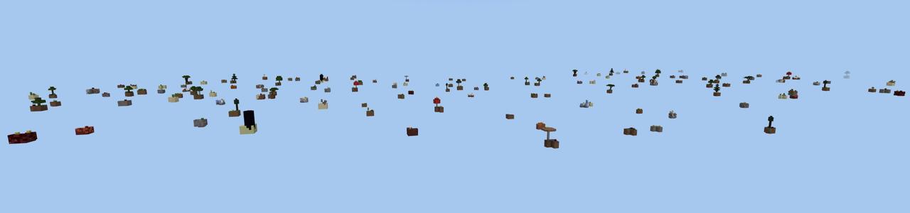 Panorama of the Minecraft Bedrock Marketplace product Craftable Lucky Skyblock created by Fall Studios.