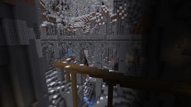 Screenshot of the Minecraft Bedrock Marketplace product Crashed: Frozen Tundra created by Fall Studios.