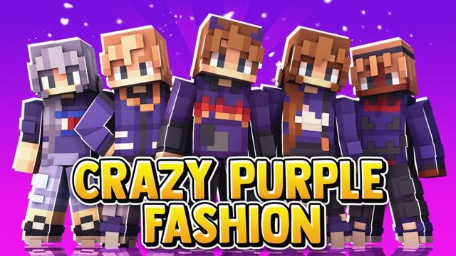 Thumbnail of the Minecraft Bedrock Marketplace product Crazy Purple Fashion created by Fall Studios.