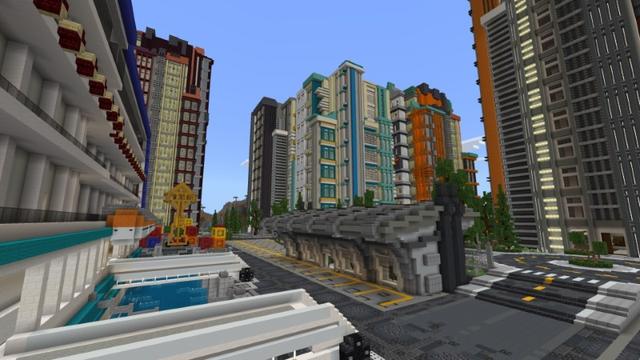 Screenshot of the Minecraft Bedrock Marketplace product Cruise City created by Fall Studios.