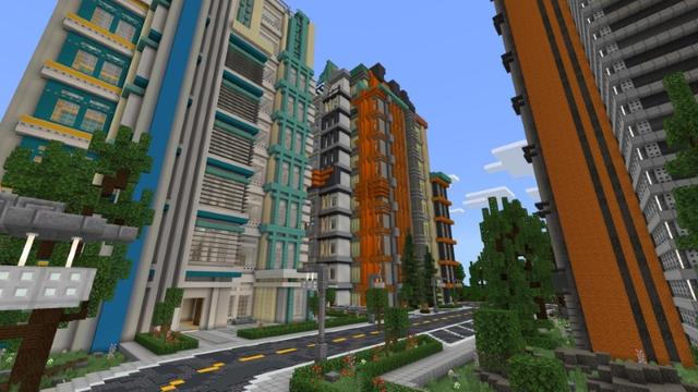 Screenshot of the Minecraft Bedrock Marketplace product Cruise City created by Fall Studios.